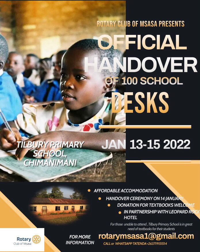 Official Handover of 100 school desks