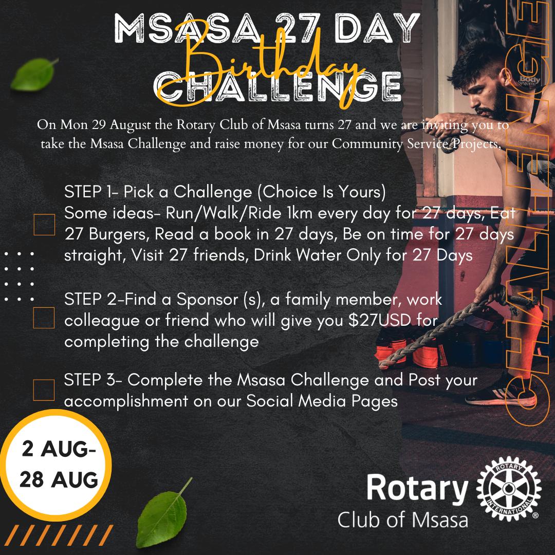 27 Msasa Birthday Challenge