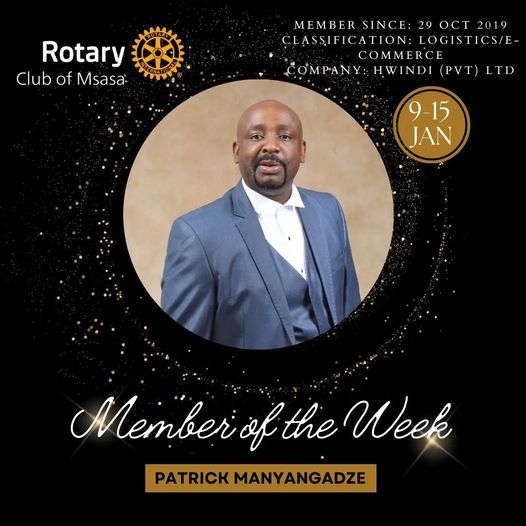 This week our Member of the Week is “Party Patrick” Manyangadze